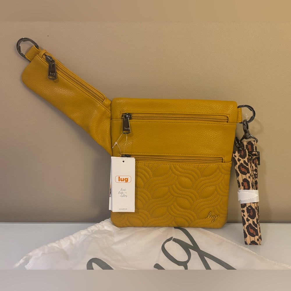 NWT Lug Skipper VL Crossbody Bag Amber Yellow